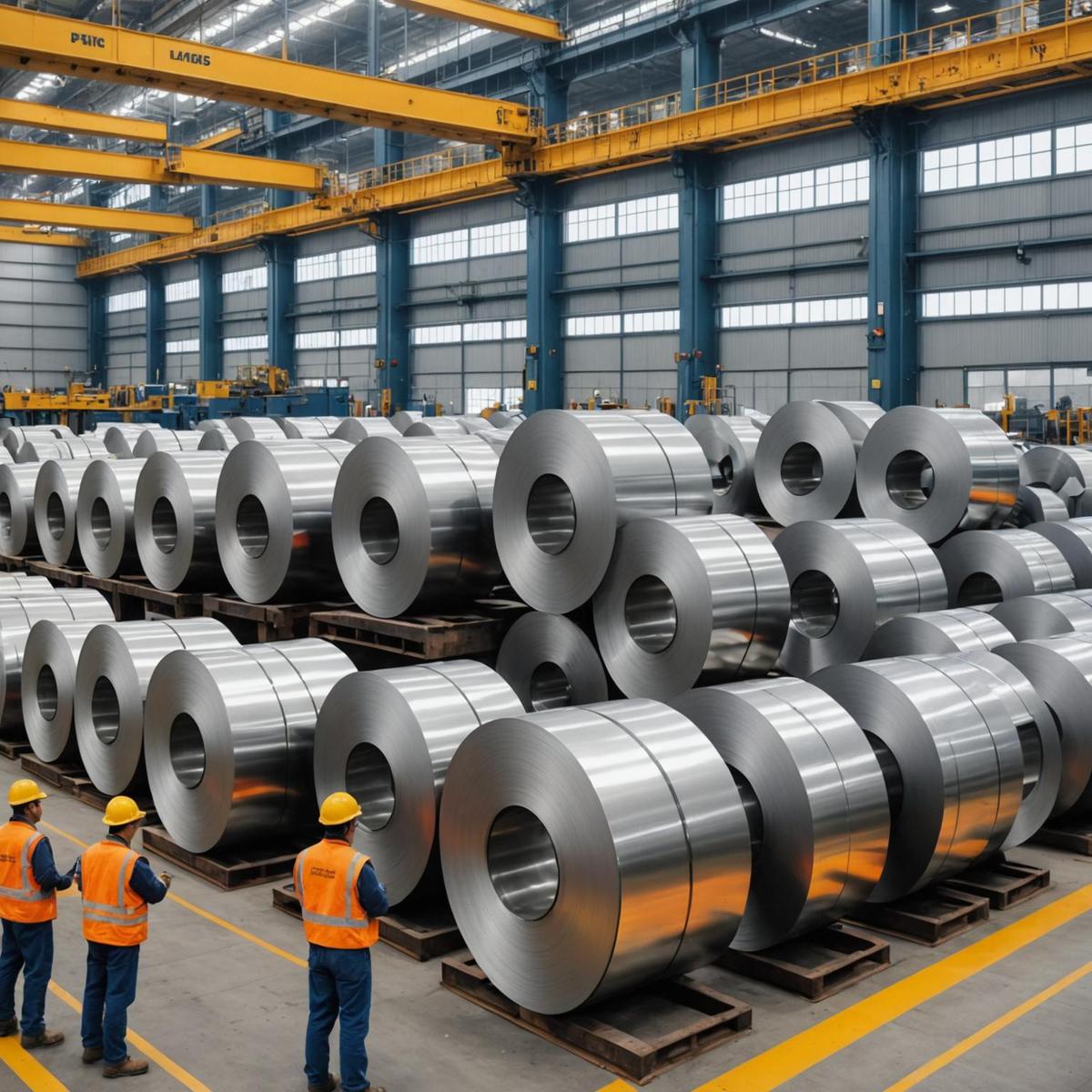 Person standing in a factory with machinery in the background
