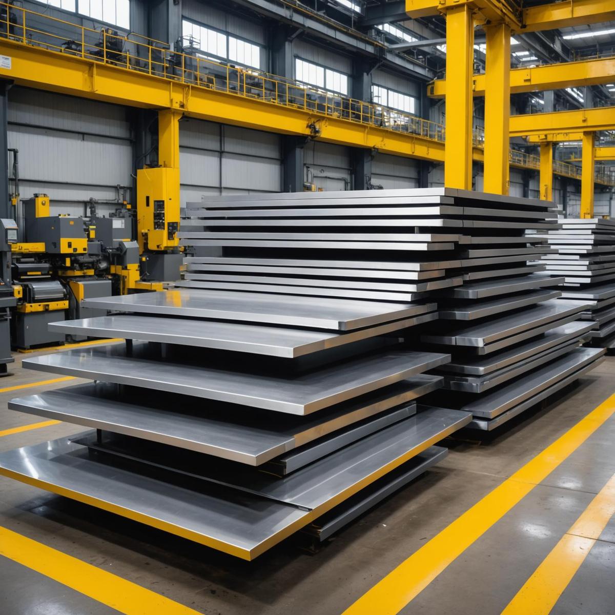 Person standing in a factory with machinery in the background