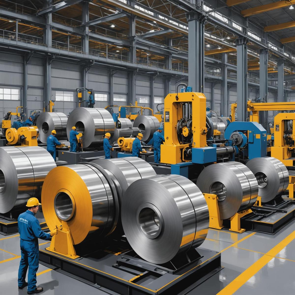 Person standing in a factory with machinery in the background