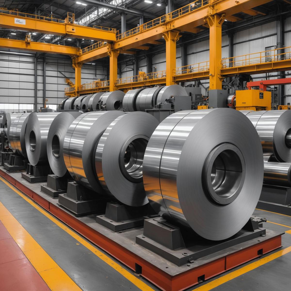 Person standing in a factory with machinery in the background