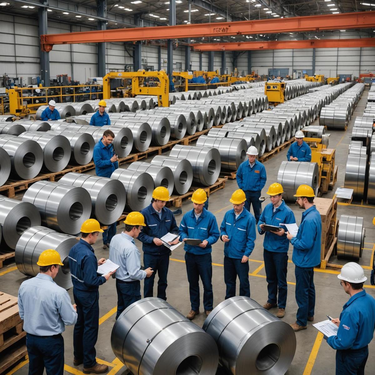 Person standing in a factory with machinery in the background