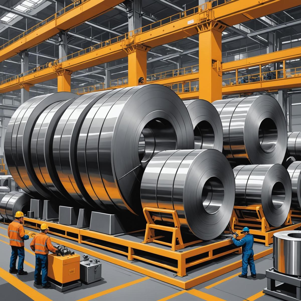 Person standing in a factory with machinery in the background